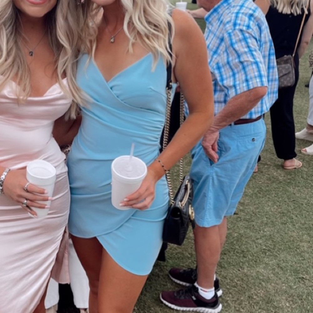 Light blue mini dress, worn once